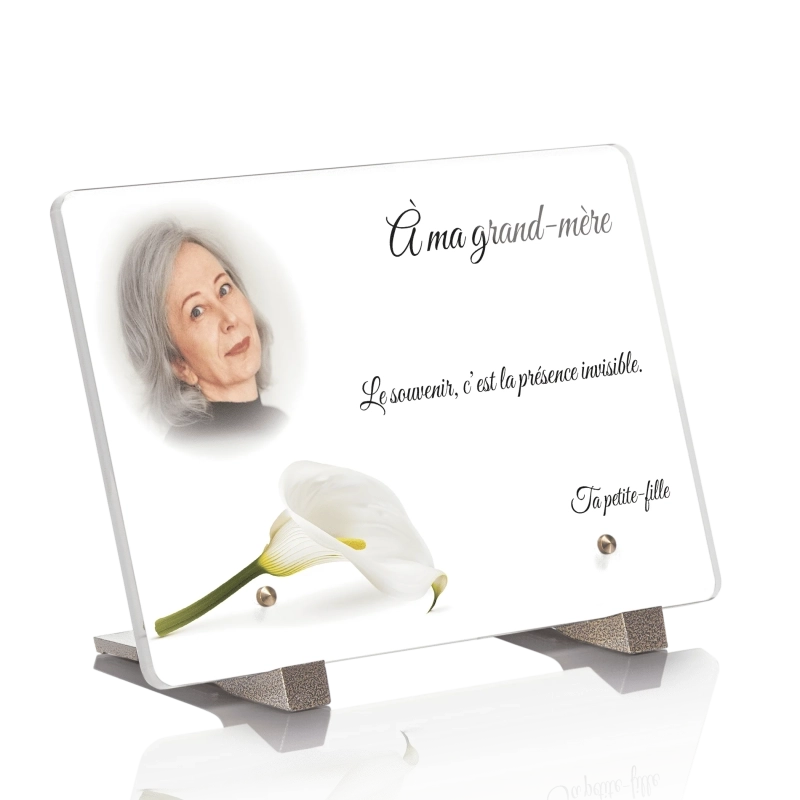 Plaque Funéraire Fleur Arum Plaque Funéraire Fleur Arum