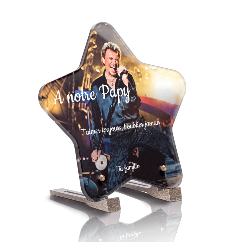 Plaque Funéraire Etoile Johnny Hallyday 3