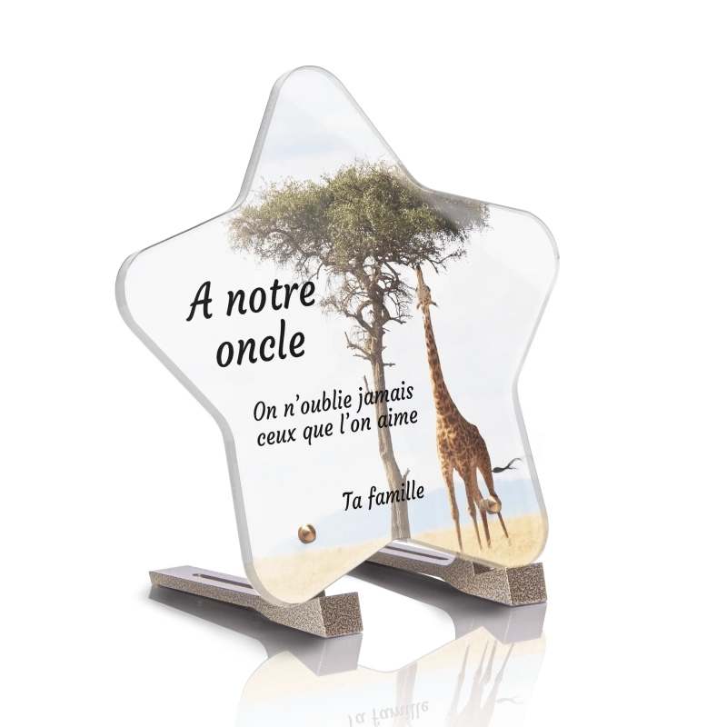 Plaque Funéraire Originale Etoile Girafe