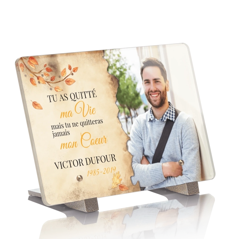 Plaque Funéraire Portrait Branche Plaque Funéraire Portrait Branche