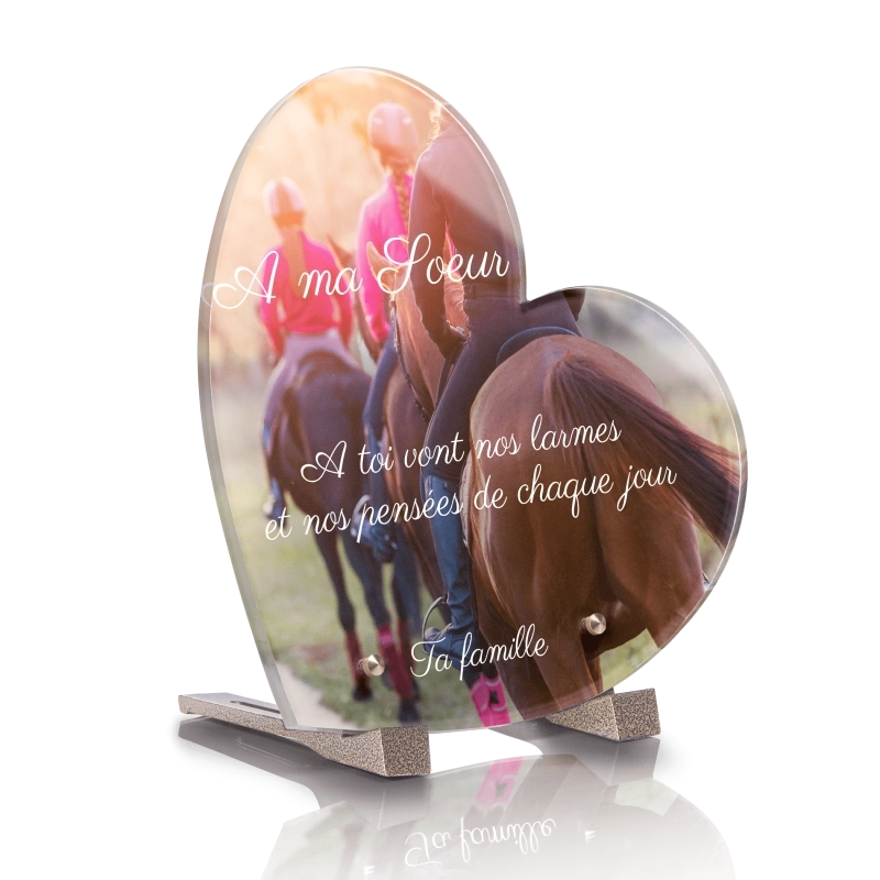 Plaque Funéraire Coeur Equitation Plaque Funéraire Coeur Equitation