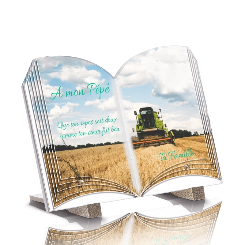 Plaque Funéraire Livre Agriculteur Plaque Funéraire Livre Agriculteur