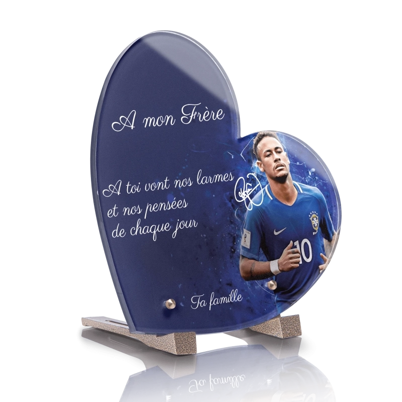 Plaque Funéraire Coeur Neymar