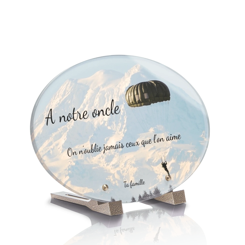 Plaque pour Tombe Ovale Parachute Plaque pour Tombe Ovale Parachute