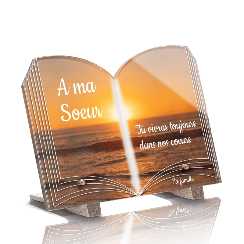 Plaque Funéraire Livre Soleil Plaque Funéraire Livre Soleil