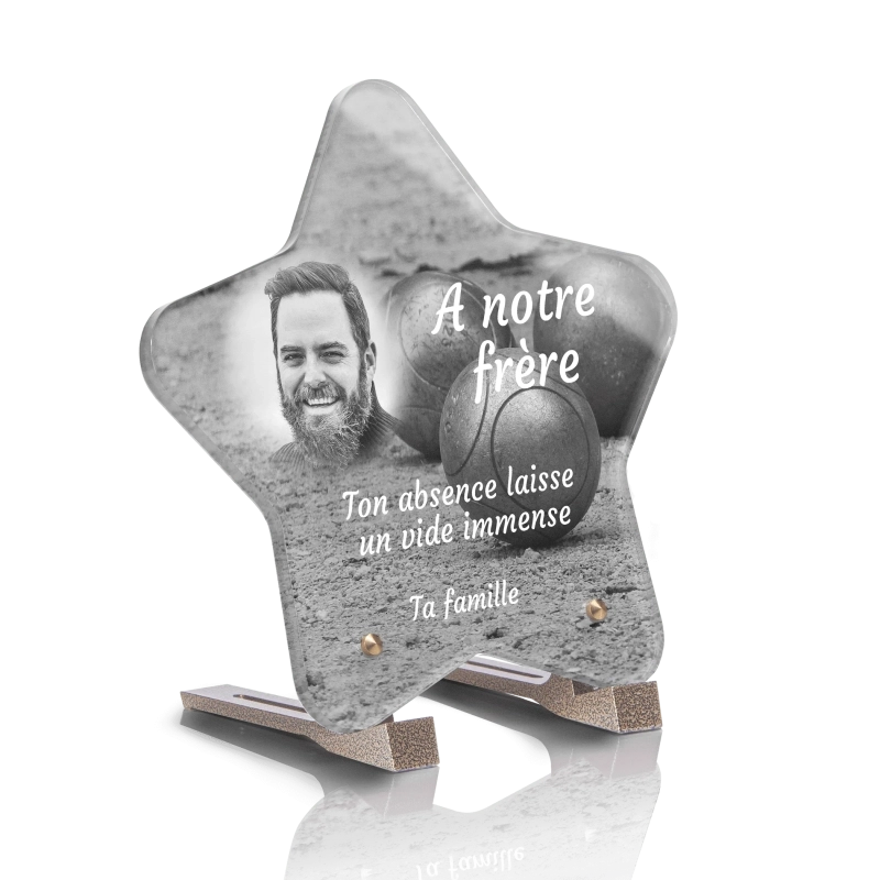 Plaque Funéraire Etoile Pétanque Plaque Funéraire Etoile Pétanque