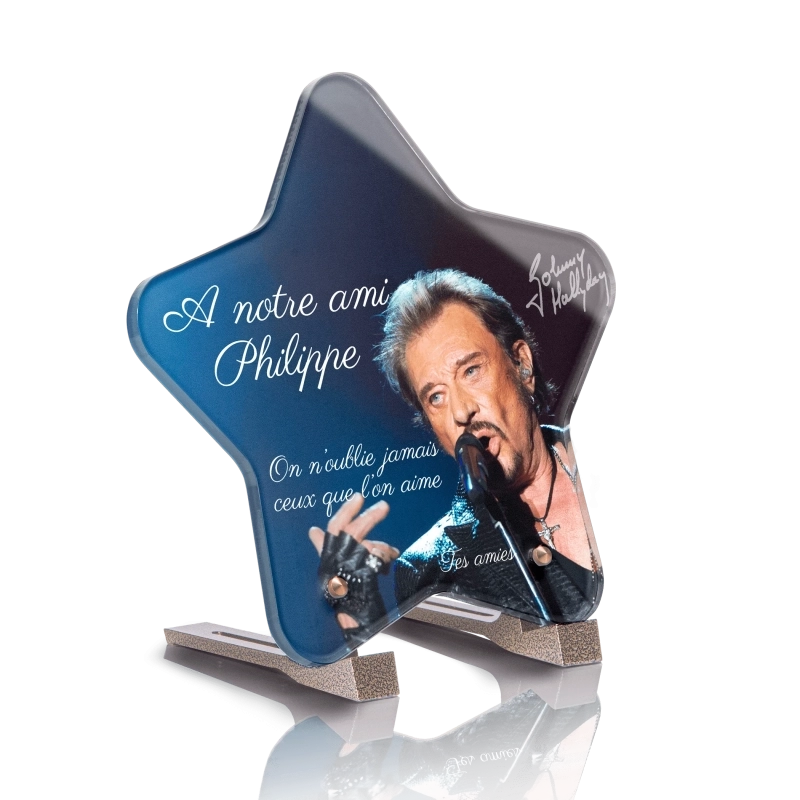 Plaque Funéraire Etoile Johnny Hallyday