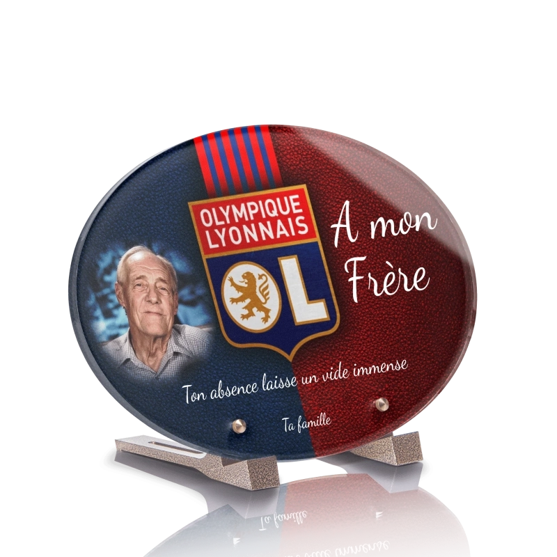 Plaque Funéraire Ovale Foot OL Plaque Funéraire Ovale Foot OL