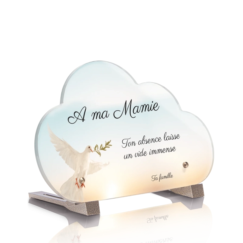 Plaque Funéraire Nuage Colombe 7 Plaque Funéraire Nuage Colombe 7
