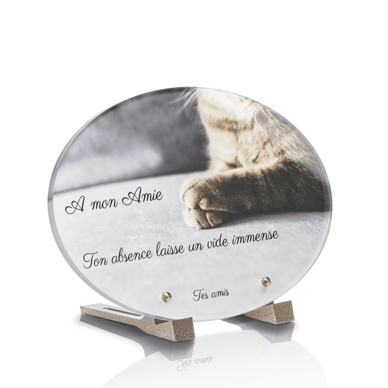 Plaque Funéraire Ovale Chat Plaque Funéraire Ovale Chat