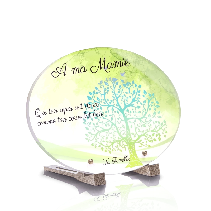 Plaque Funéraire Ovale Arbre de vie Plaque Funéraire Ovale Arbre de vie