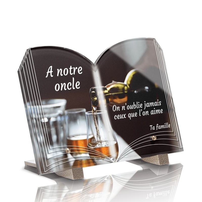 Plaque Funéraire Livre Whisky