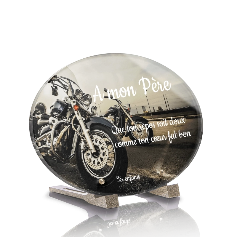 Plaque Funéraire Ovale Moto 4 Plaque Funéraire Ovale Moto 4