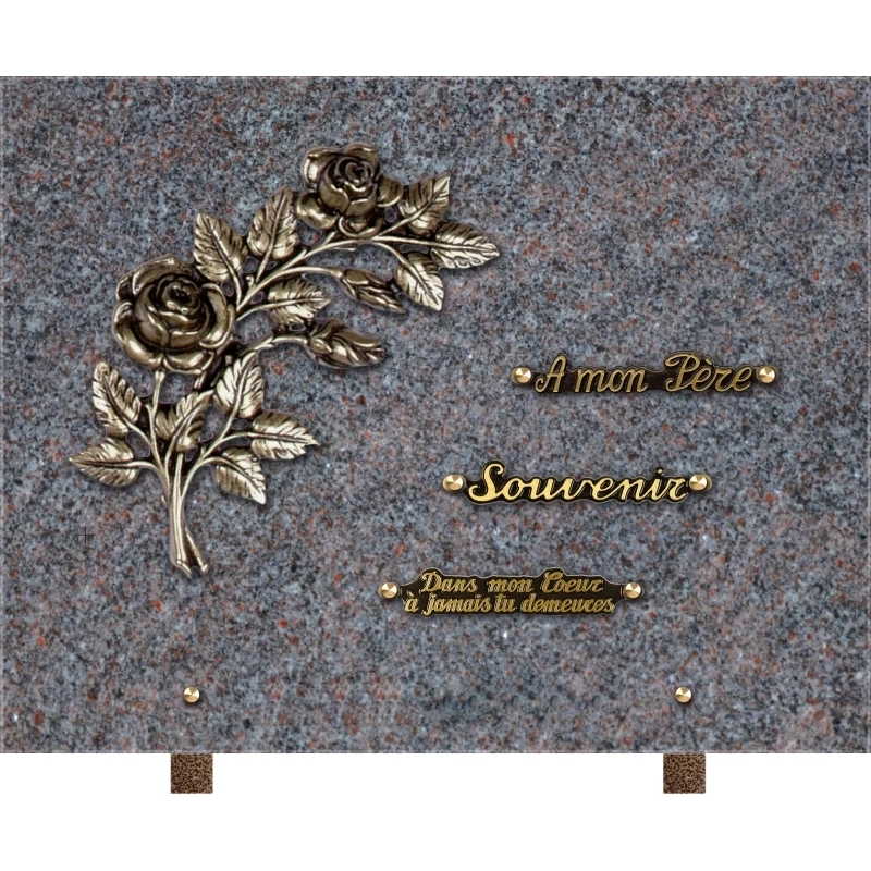 Plaque funéraire granit Bouquet 45x35cm (grand) Plaque funéraire granit Bouquet 45x35cm (grand)