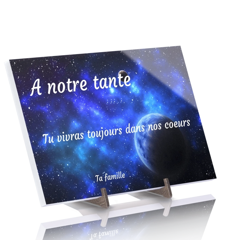 Plaque Funéraire Galaxie en Pierre Acrylate Plaque Funéraire Galaxie en Pierre Acrylate