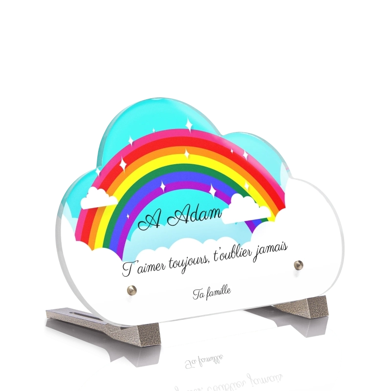 Plaque Funéraire Nuage Enfant Arc en Ciel Plaque Funéraire Nuage Enfant Arc en Ciel
