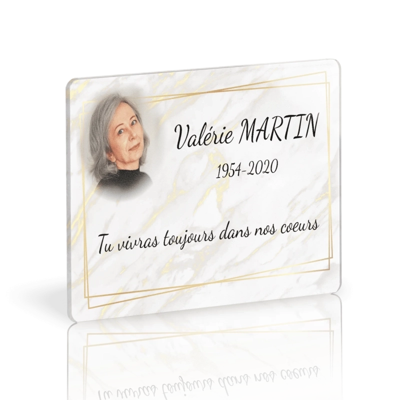 Plaque Columbarium Effet Marbre doré Plaque Columbarium Effet Marbre doré