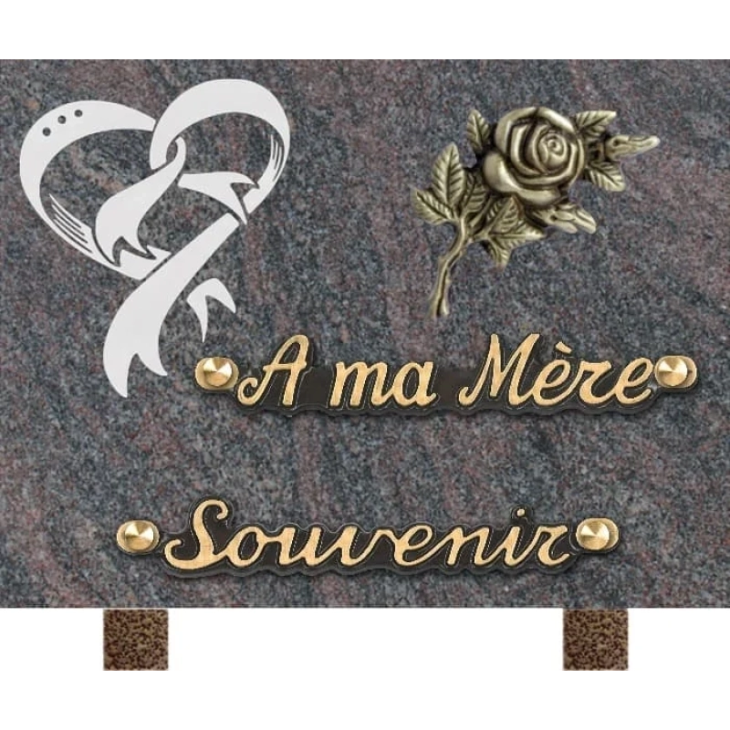 Plaque funéraire granit Rose 20x15 cm (petit) Plaque funéraire granit Rose 20x15 cm (petit)