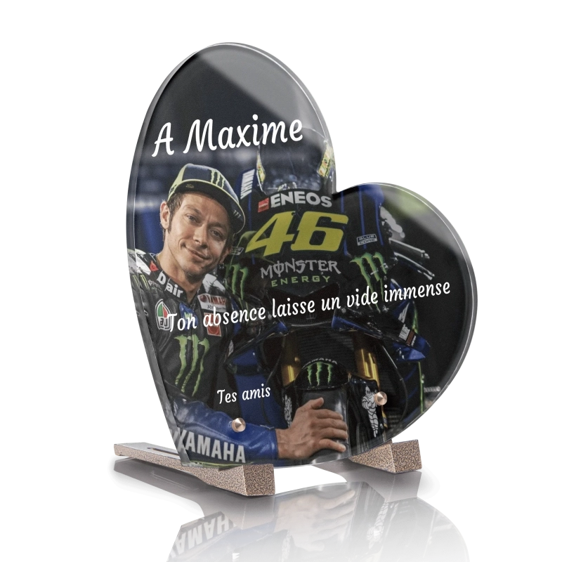 Plaque Funéraire Originale Coeur Valentino Rossi Plaque Funéraire Originale Coeur Valentino Rossi
