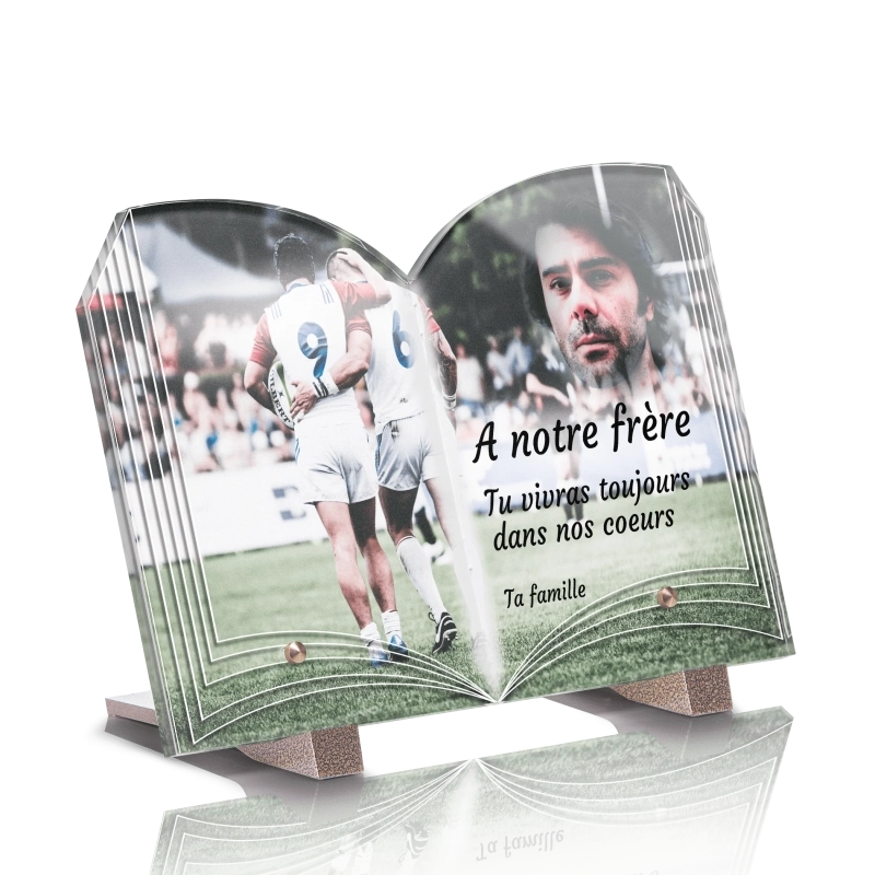 Plaque Funéraire Livre Rugby