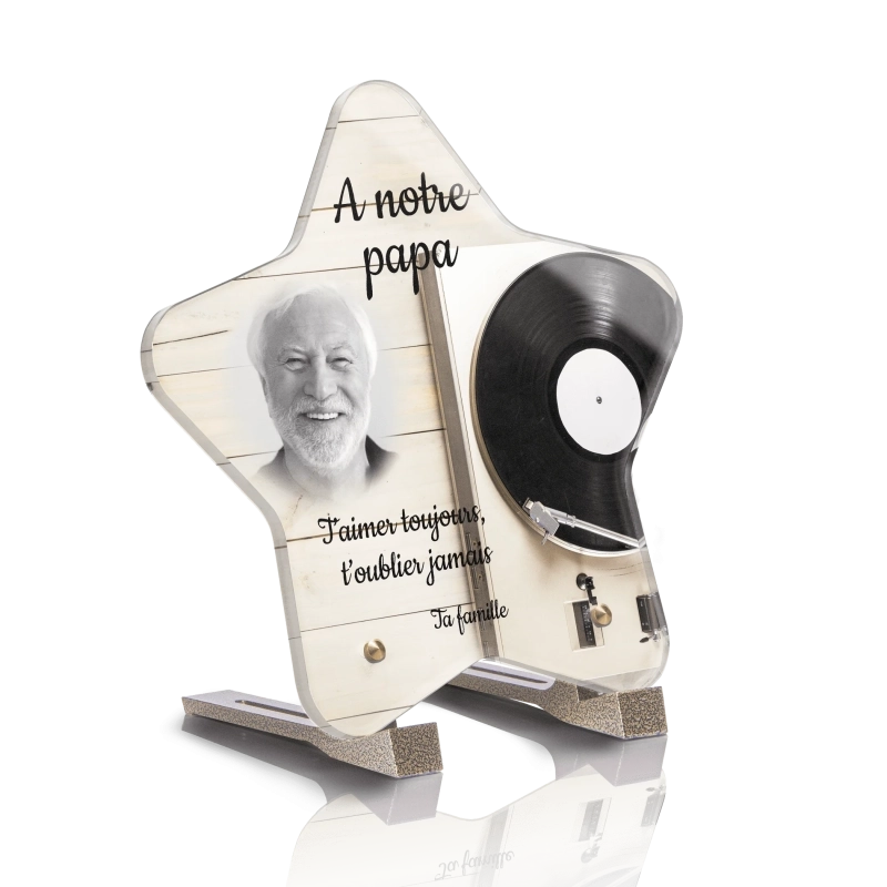 Plaque Funéraire Etoile Vinyle