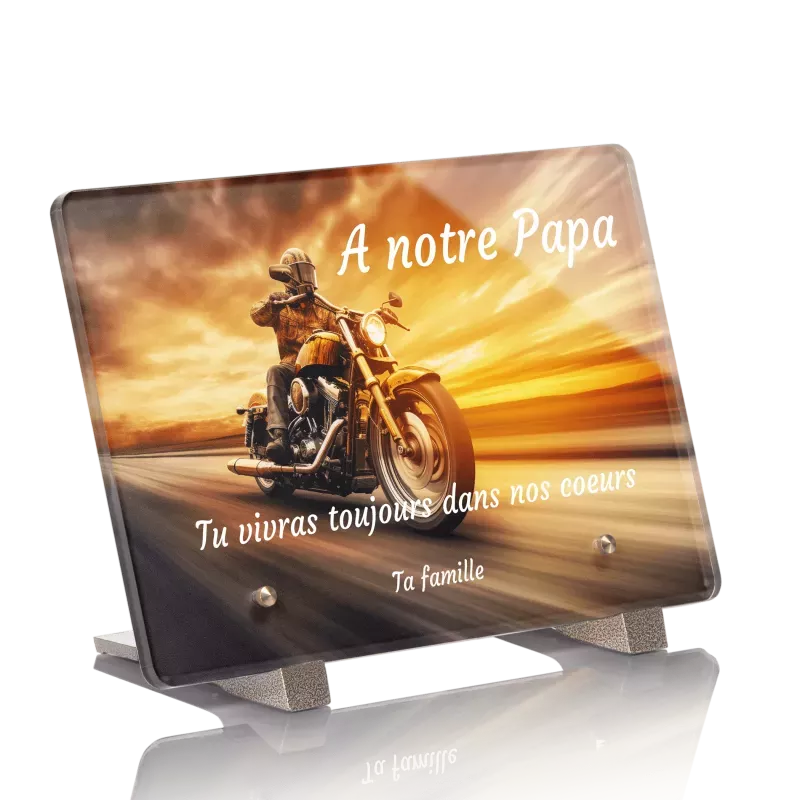 Plaque Funéraire Moto Custom