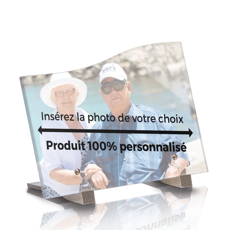 Plaque Funéraire Vague 100% personnalisée Plaque Funéraire Vague 100% personnalisée