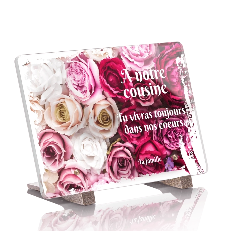 Plaque Funéraire Roses Plaque Funéraire Roses