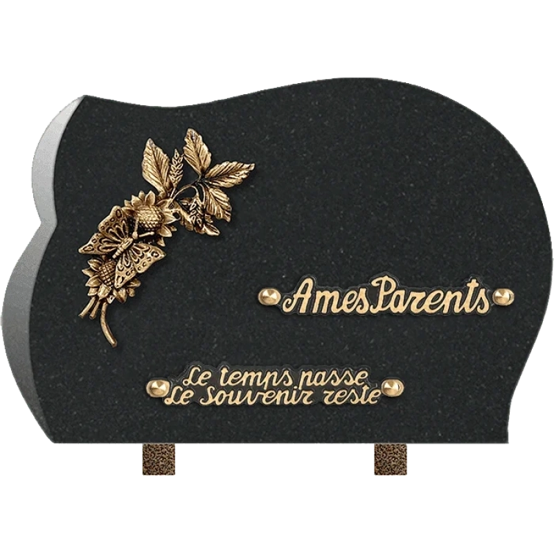 Plaque funéraire granit Nuage Papillon 2 30x20cm (Standard) Plaque funéraire granit Nuage Papillon 2 30x20cm (Standard)