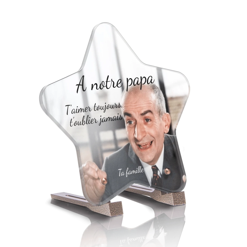 Plaque Funéraire Originale Etoile Louis de Funes Plaque Funéraire Originale Etoile Louis de Funes