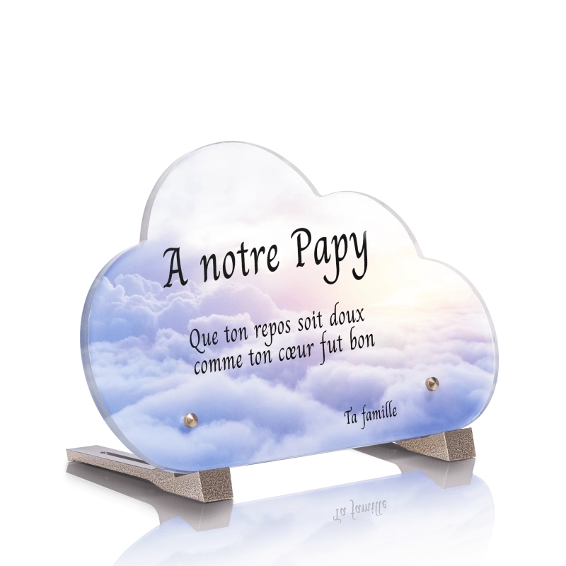 Plaque Funéraire Nuage Nuages