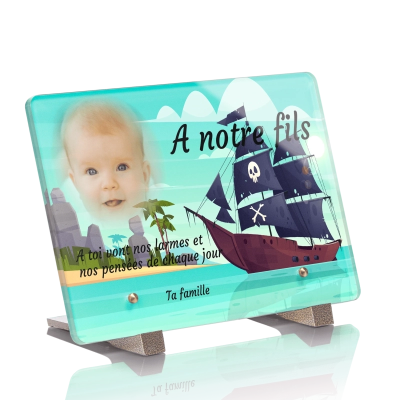 Plaque Funéraire Enfant Pirate