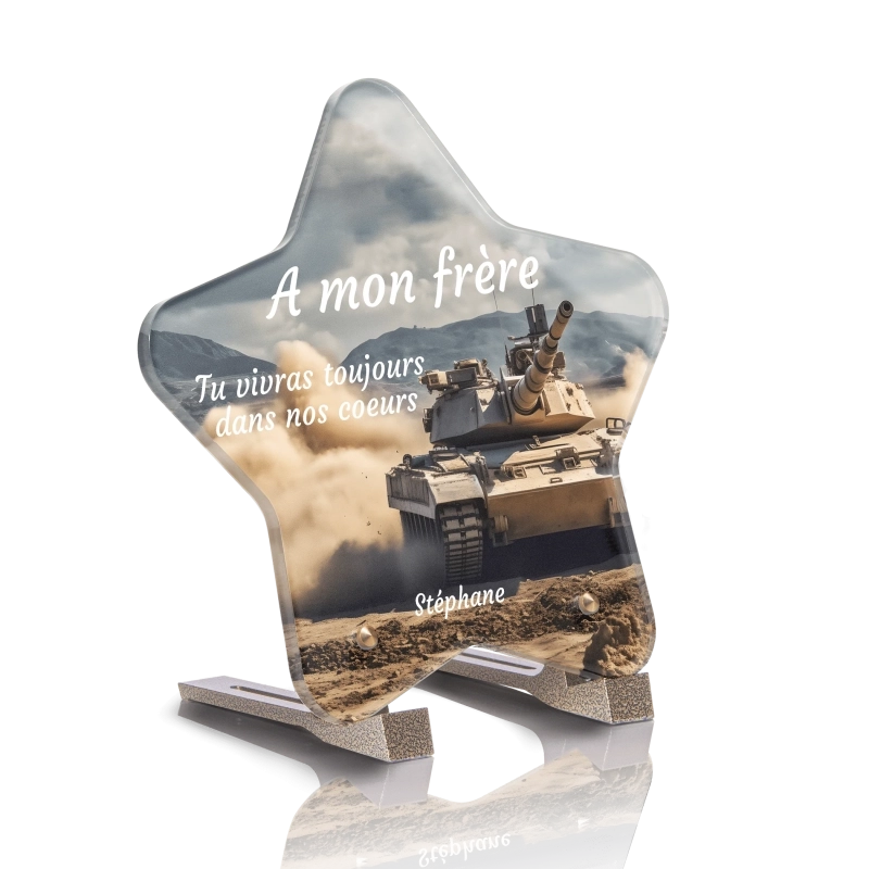 Plaque Funéraire Etoile Char Tank Plaque Funéraire Etoile Char Tank