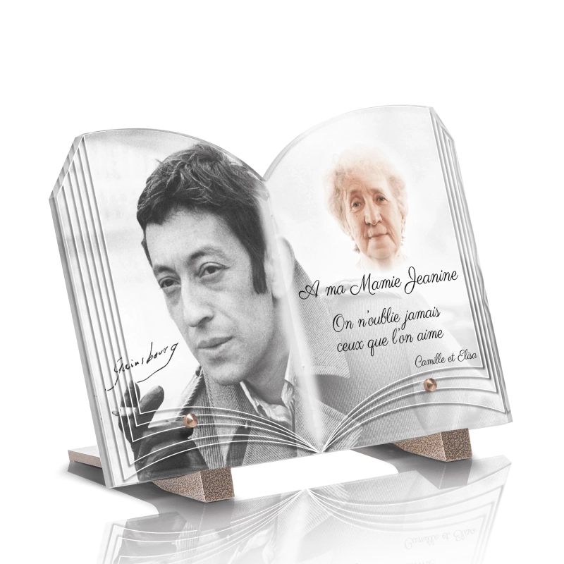 Plaque Funéraire Livre Serge Gainsbourg