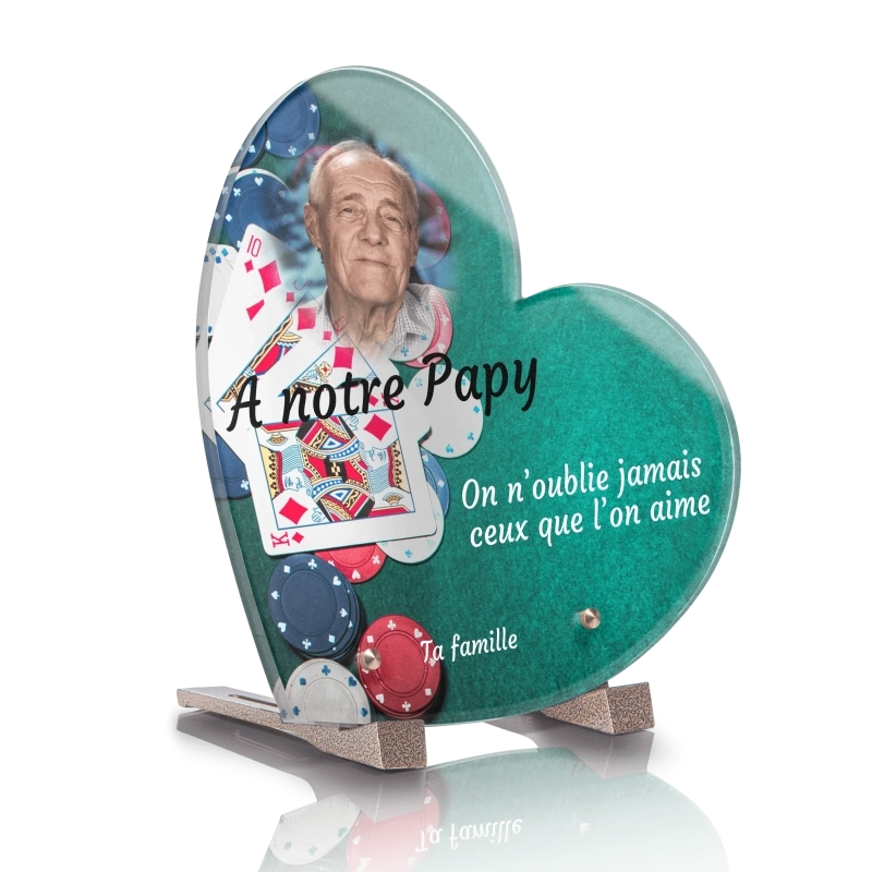 Plaque Funéraire Coeur Poker Plaque Funéraire Coeur Poker