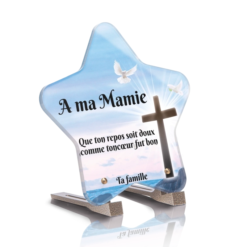 Plaque Funéraire Etoile Croix 3 Plaque Funéraire Etoile Croix 3