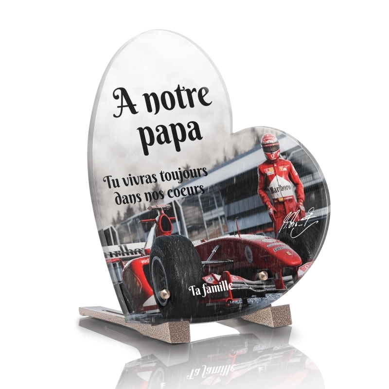 Plaque Funéraire Coeur Michael Schumacher Plaque Funéraire Coeur Michael Schumacher