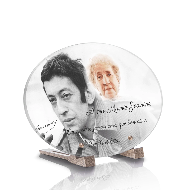 Plaque Funéraire Ovale Serge Gainsbourg