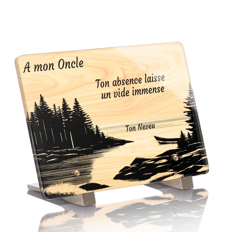 Plaque Funéraire Bois Érable Lac Plaque Funéraire Bois Érable Lac