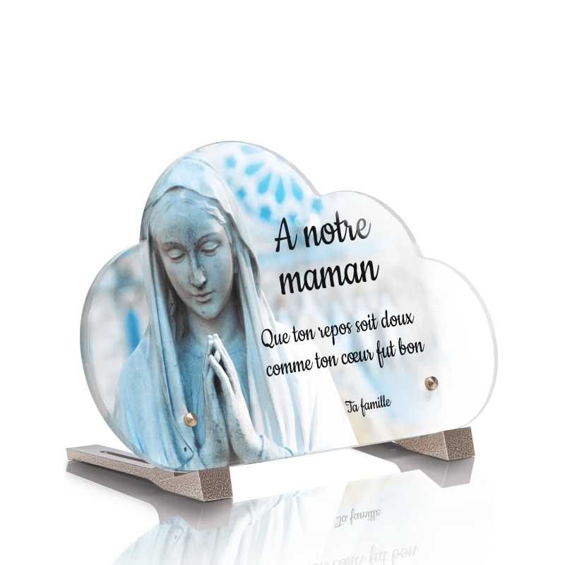 Plaque Funéraire Nuage Vierge Marie