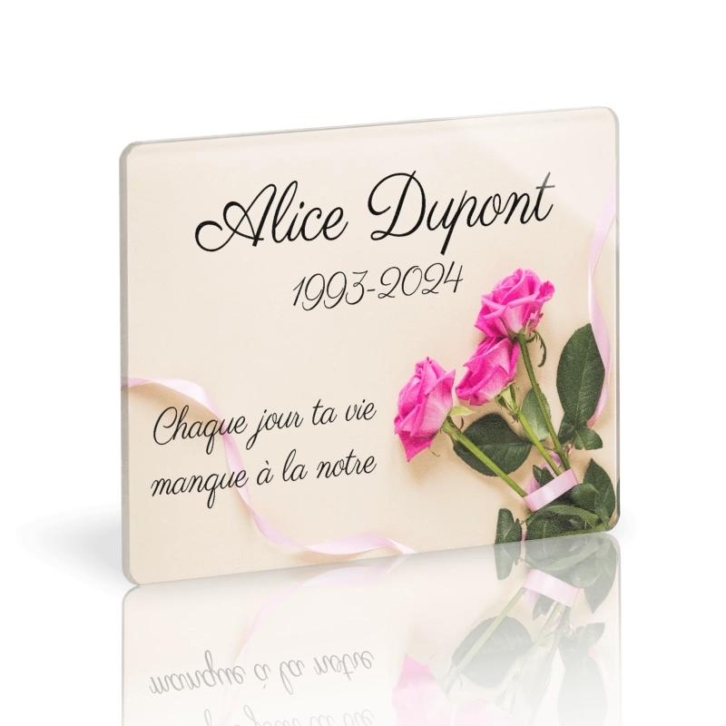 Plaque Columbarium Rose Plaque Columbarium Rose