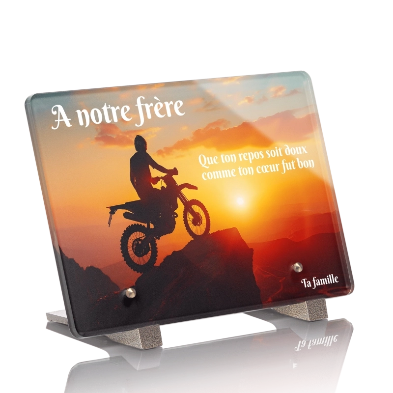 Plaque Funéraire Moto Cross