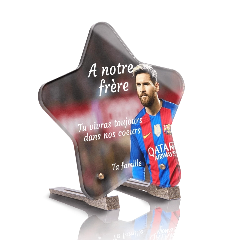 Plaque pour Tombe Etoile Lionel Messi