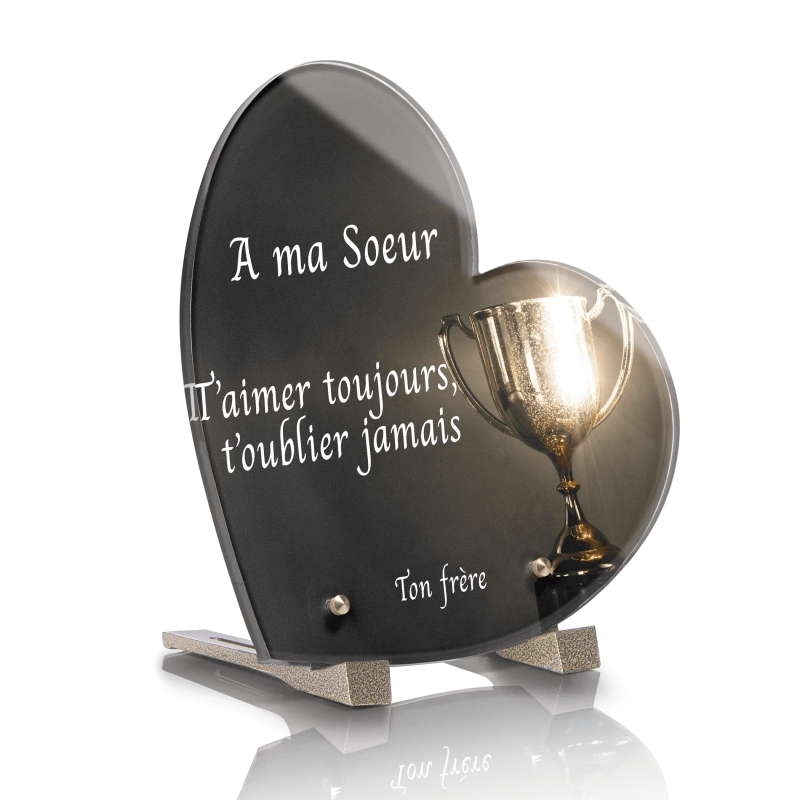 Plaque Funéraire Contemporaine Coeur Coupe Plaque Funéraire Contemporaine Coeur Coupe