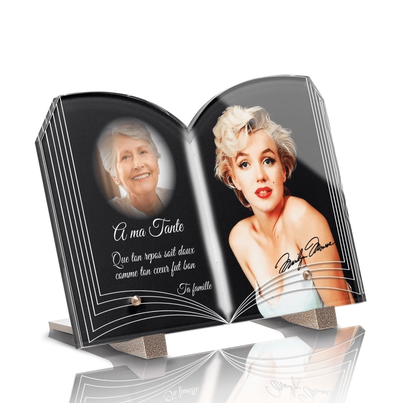 Plaque Funéraire Livre Marilyn Monroe