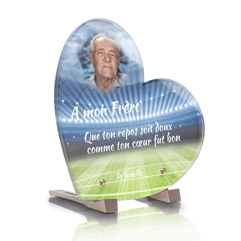 Plaque Funéraire Coeur Foot Plaque Funéraire Coeur Foot