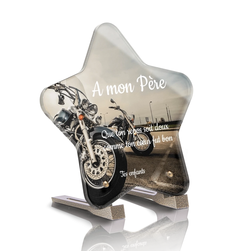 Plaque Funéraire Etoile Moto 4 Plaque Funéraire Etoile Moto 4
