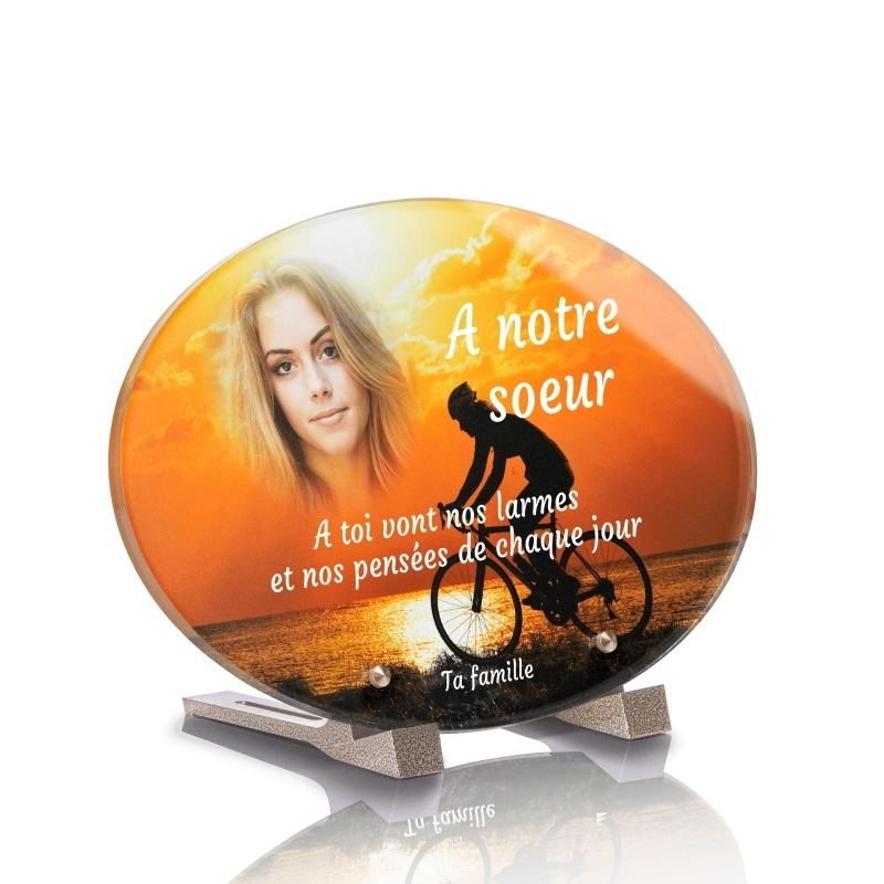 Plaque Funéraire Ovale Vélo Plaque Funéraire Ovale Vélo