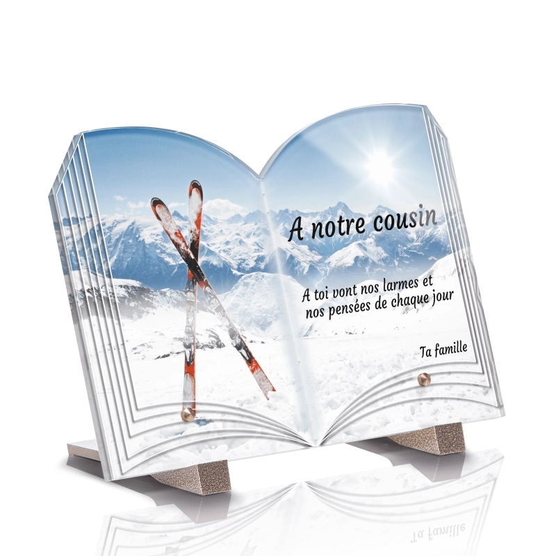 Plaque Funéraire Livre Ski Plaque Funéraire Livre Ski