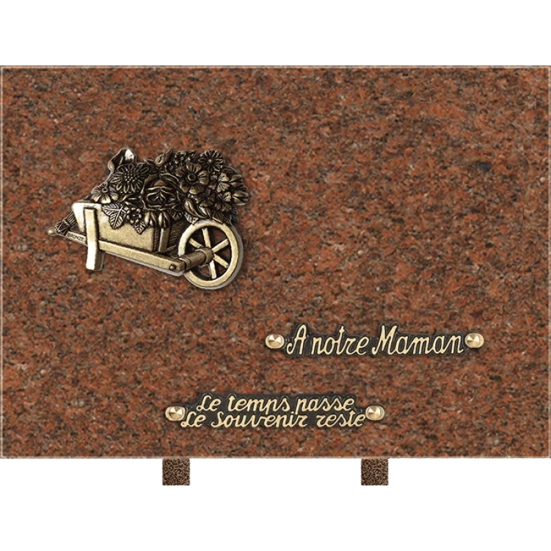 Plaque funéraire Brouette 35x25cm (grand)